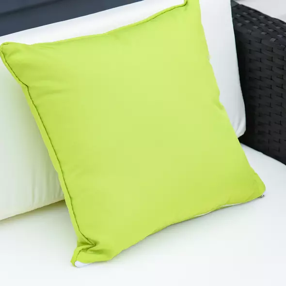 Outsunny White Rattan Garden Furniture 4-Seater Outdoor Sofa Set with Coffee Table - White - 7