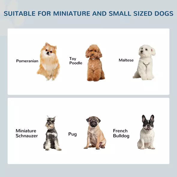 PawHut Raised Dog Feeding Bowls with Stand, Stainless Steel for  Extra Small and Small Dog, 44L x 24W x 15H cm - White - 6