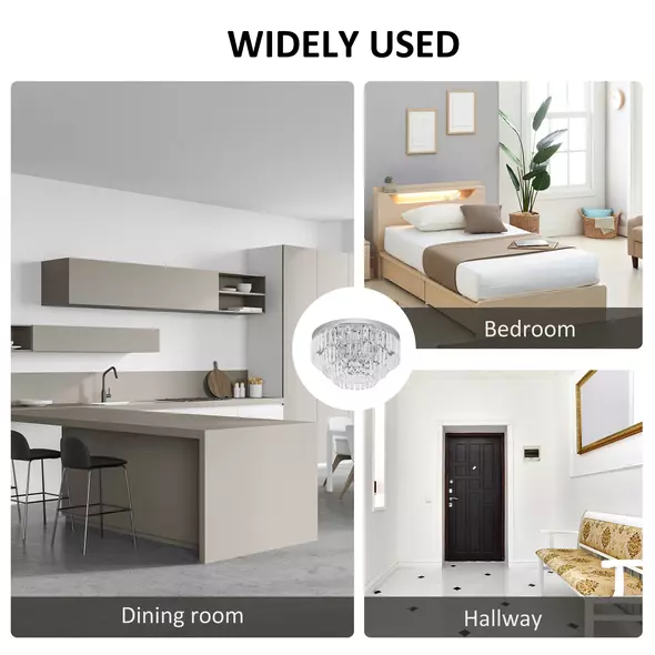 HOMCOM 122 Crystallite Ceiling Chandelier - 6