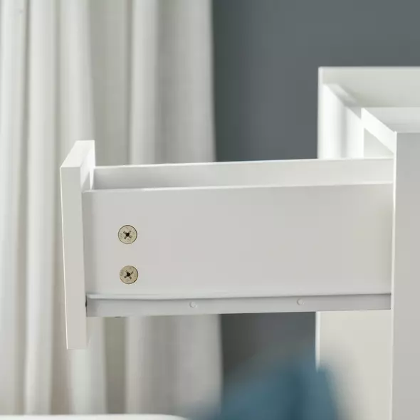 HOMCOM Makeup Desk with Drawer, Vanity Table Set with Flip-up Mirror and Cushioned Stool, White - 8