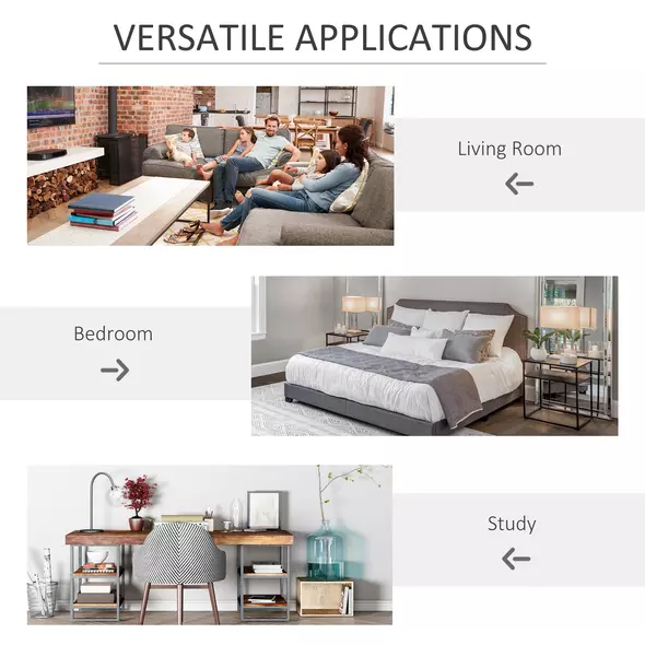 HOMCOM 3-tier 9 Cubes Storage Unit Particle Board Cupboard Bookcase Organiser Home Office Shelves, White - 7