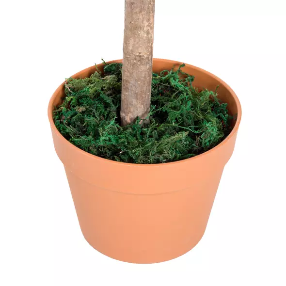 Outsunny 3ft Artificial Olive Tree Indoor Plant Greenery for Home Office Potted in An Orange Pot - 9