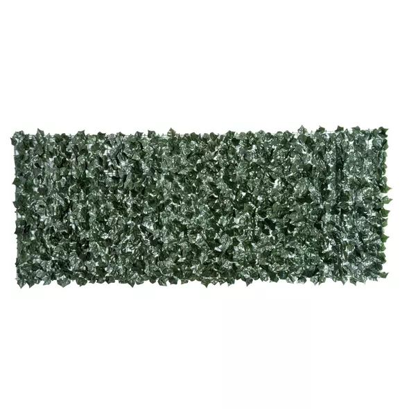 Outsunny 1-Piece Artificial Leaf Hedge Screen Privacy Fence Panel for Garden Outdoor Indoor Decor, Dark Green, 2.4M x 1M - 8