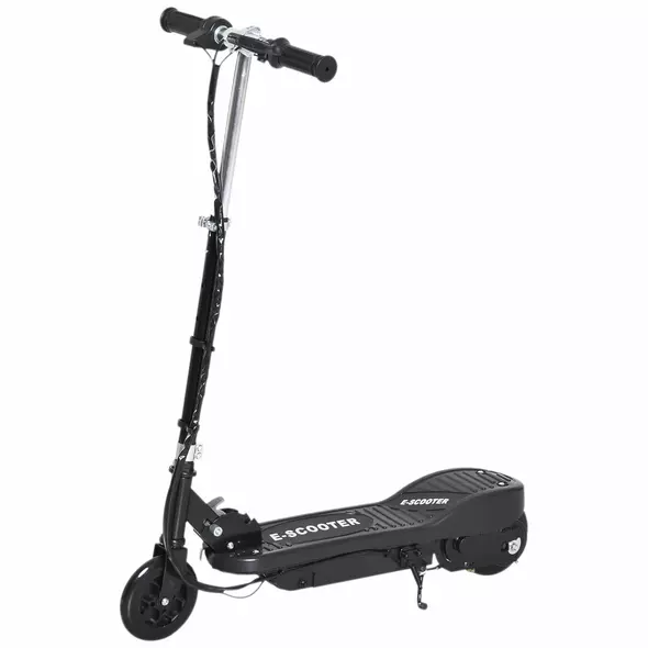 HOMCOM Folding Kids Electric Scooter Ride on Toy, Age 7-14-Black - 1