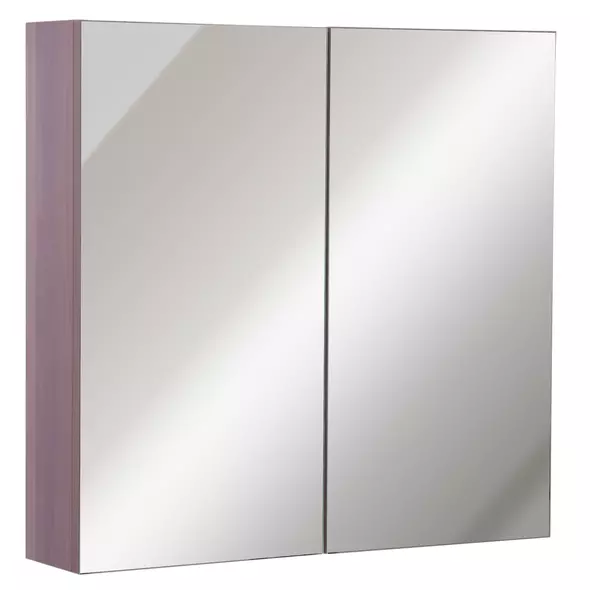 kleankin Double Door Bathroom Mirror Cabinet, Wall Mounted Bathroom Storage Cabinet, Soft Closing, 63L x 60Hcm - 1