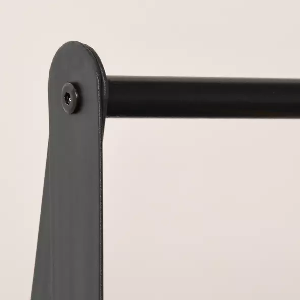 HOMCOM Clothes Rail, Freestanding Metal Clothes Rack with 2 Tier Storage Shelves for Bedroom and Entryway, 64 x 42.5 x 149 cm, Black Frame - 7