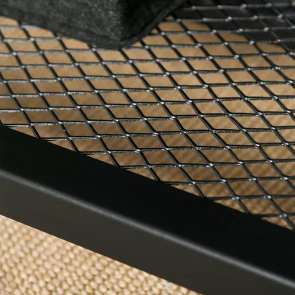 HOMCOM Coffee Table Industrial Side Table Living Room Table with Storage Shelf and Metal Frame for Home Office, 106L x 60W x 45Hcm - 9