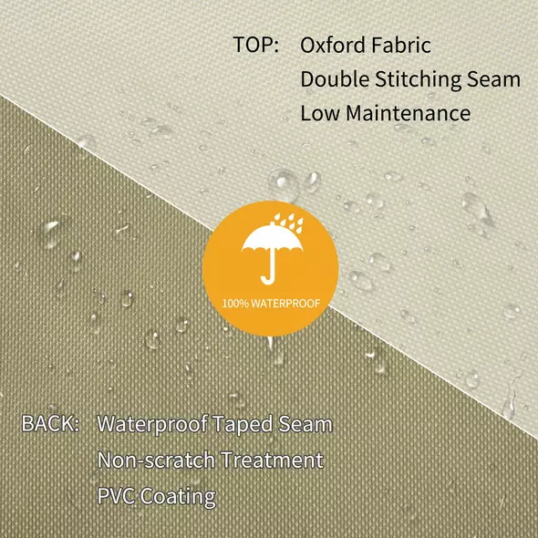 Outsunny 600D Oxford Cloth Waterproof Furniture Cover Wicker Chairs Garden Patio Rattan Seat Outdoor Protector L70*W90*H115cm - 4