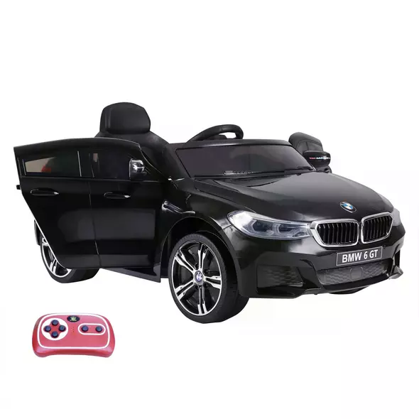 HOMCOM Kids Electric Ride On Car 6V Licensed BMW 6GT W/ Remote-Black - 9