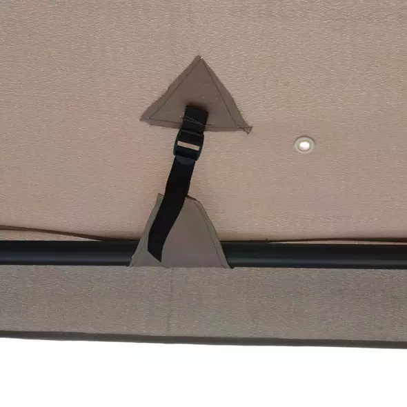 Outsunny Outdoor Gazebo, 2-tier Roof W/Netting, 295L x 295W x 263Hcm-Taupe - 8