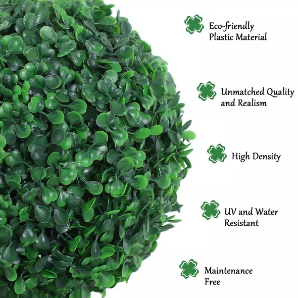 Outsunny Artificial Plants Honeysuckle Flower in Pot Fake Plants with Curved Boots for Indoor 15x15x150cm White - 6