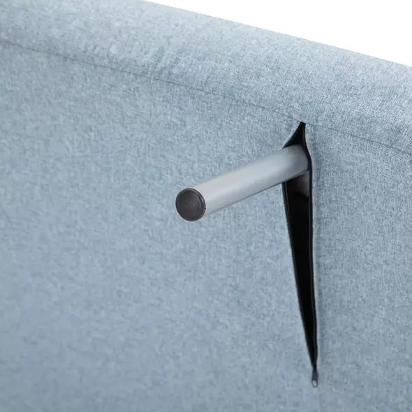 HOMCOM Linen Chair Bed, 3-in-1 Convertible Sleeper Chair with Adjustable Backrest, Pillow, for Living Room, Bedroom, Sky Blue - 9