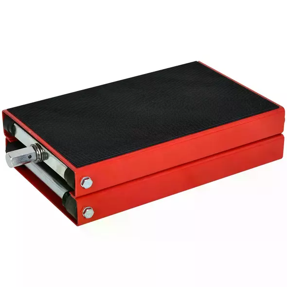 DURHAND 500KG Motorcycle Lift Scissor Jack, Height Adjustable Motorbike Stand with Anti-Slip Wide Deck, Heavy Duty Steel Motorbike Repair Lift Hoist Stand for Home Garage, Red - 7