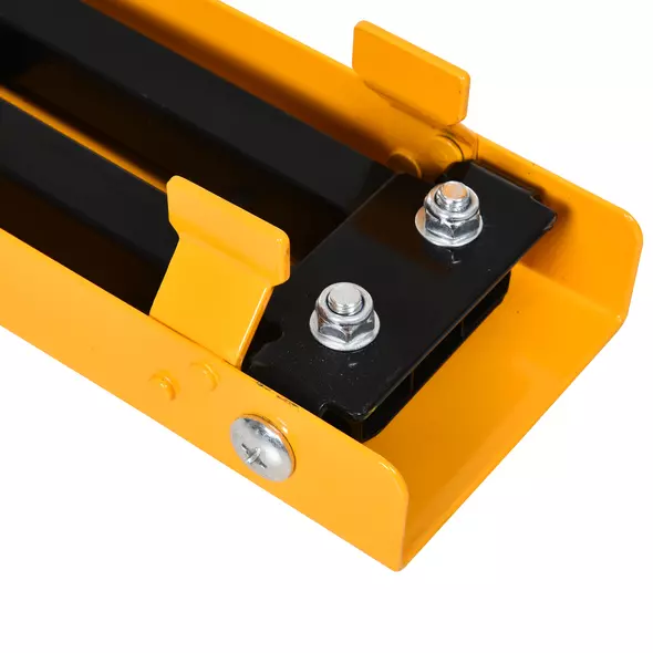 HOMCOM 2PCS Saw Horse Twin Pack Folding Workbench Metal Trestle Stands with Non-slip EVA Surface for Sawing Work Max Load 125kg - 9