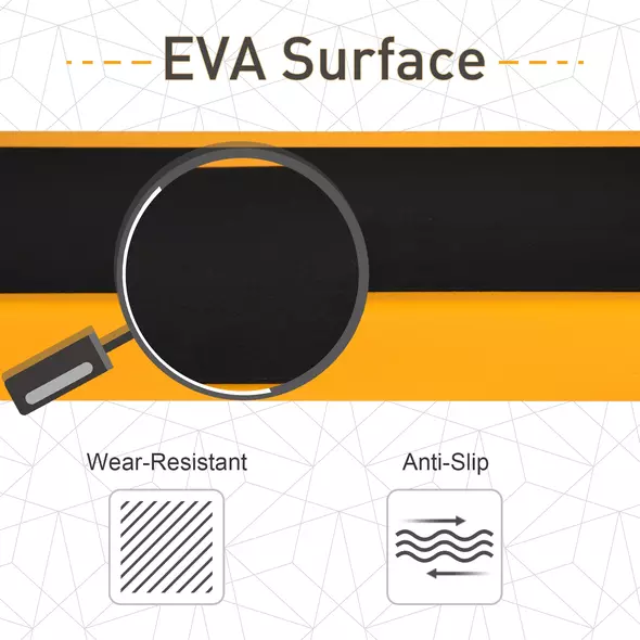 HOMCOM 2PCS Saw Horse Twin Pack Folding Workbench Metal Trestle Stands with Non-slip EVA Surface for Sawing Work Max Load 125kg - 6