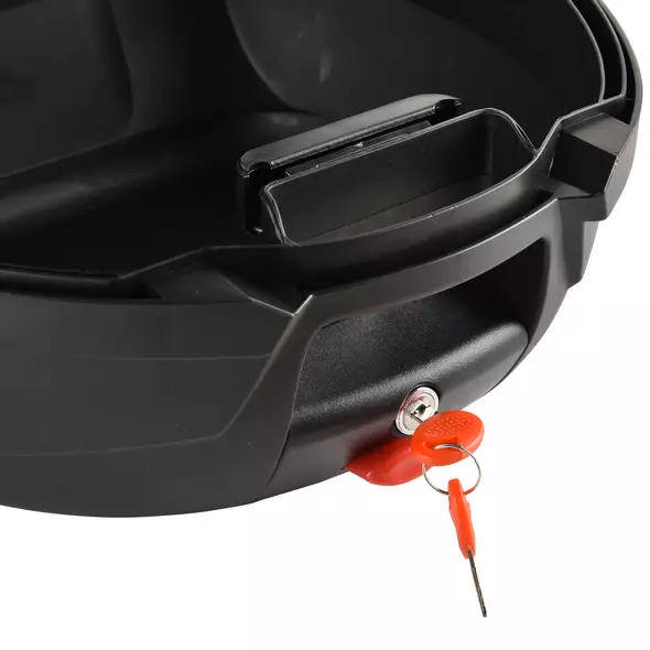 HOMCOM 32L Motorcycle Tail box Helmet Top Case Motorbike Luggage Storage Trunk Carrier Mount Rack - 9