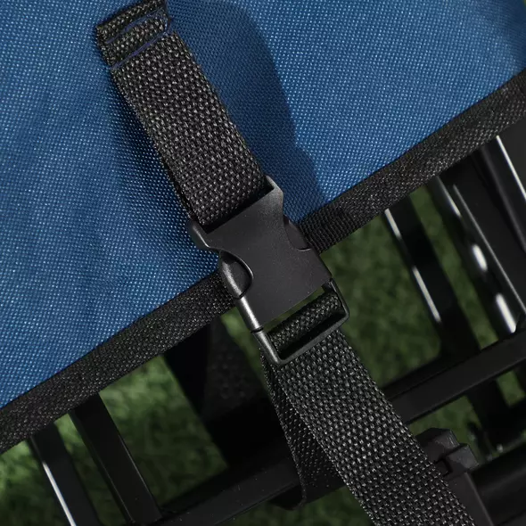 Outsunny 90L Festival Trolley on Wheels, Folding Camping Trolley Cart with Adjustable Handle, Portable for Outdoor, Garden, Shopping, Fishing, Navy Blue - 8