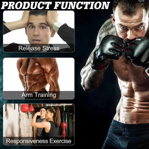 HOMCOM Wall-mounted Punching Ball Height Adjustable Hanging Speedball Platform Set Frame Stand Boxing Sports - 6