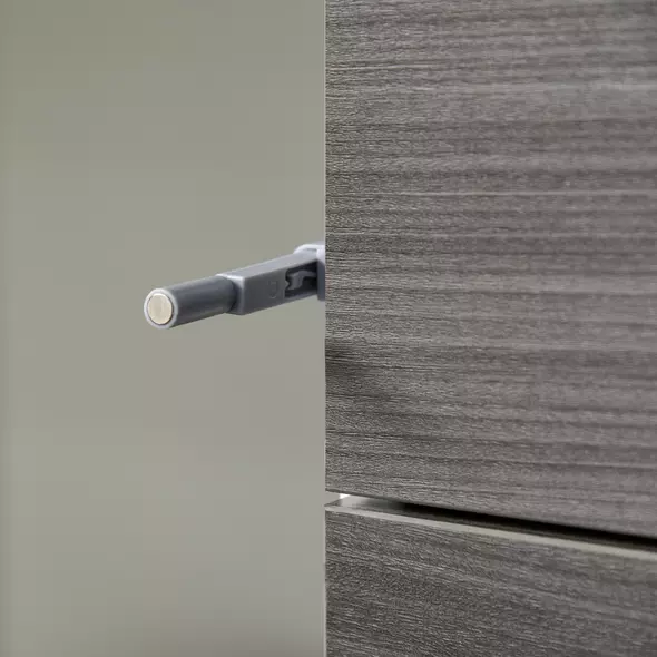 HOMCOM High Gloss Frame Sideboard, Side Cabinet, Push-Open Design with 2 Drawer for Living Room, Bedroom, Grey - 9