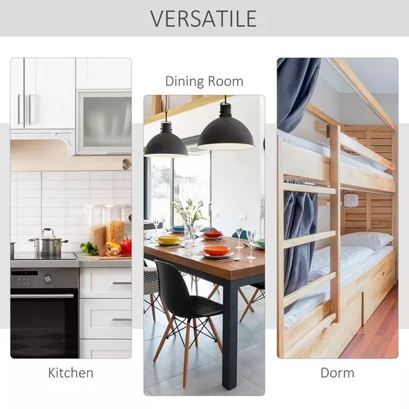 HOMCOM Foldable Dining Table Drop-Leaf Folding Desk Side Console with Storage Shelf for Kitchen,Dining Room - 7