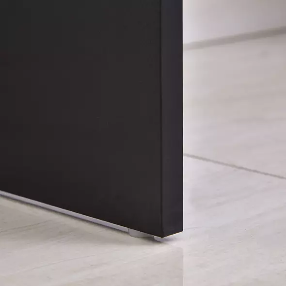 HOMCOM Computer Desk with Sliding Keyboard Tray Storage Drawer Shelf Home Office Workstation Black - 9