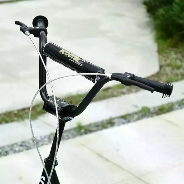 HOMCOM Kick Scooters for Kids with Adjustable Height, Anti-Slip Deck, Dual Brakes, Rubber Tyres, for Boys and Girls Aged 5+ Years Old - Black - 7