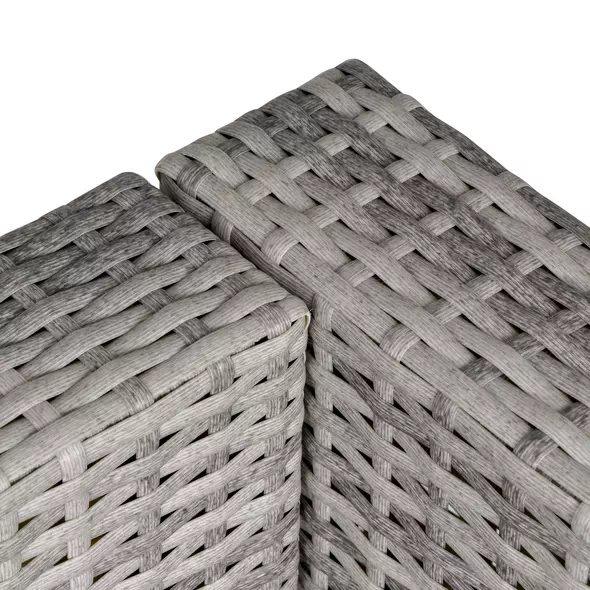 Outsunny Single Seater Rattan Chair Sofa with Padded Cushions, All-Weather PE Wicker Weave Garden Armchair with Armrests, Grey - 8