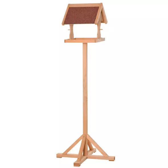 PawHut Wooden Bird Table Wild Bird Feeding Station Freestanding Feeder for Garden Outdoor 55 x 55 x 144cm - 8