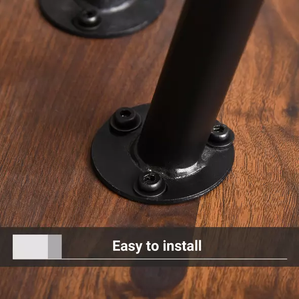 HOMCOM Set of Two Scandinavian-Style Coffee Tables - Walnut - 4