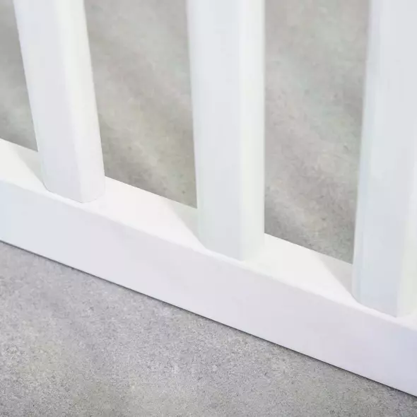 PawHut Wooden Pet Gate Foldable Freestanding Dog Safety Barrier w/ Support Feet - 7