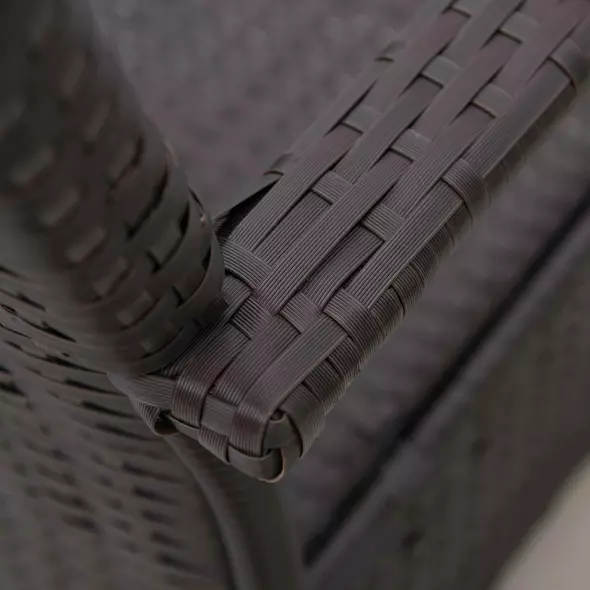 Outsunny 3 Pieces Rattan Bistro Set with Furniture Cover, Wicker Garden Furniture Set, Glass Top Coffee Table and Chairs with Cushions for Outdoor, Patio, Balcony, Cream White - 8