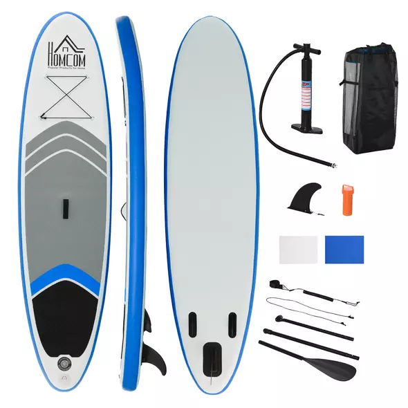 HOMCOM Stand Up Paddle Board SUP Accessory Carry Bag Adj Paddle Pump Leash Inflatable Paddle Board - 1