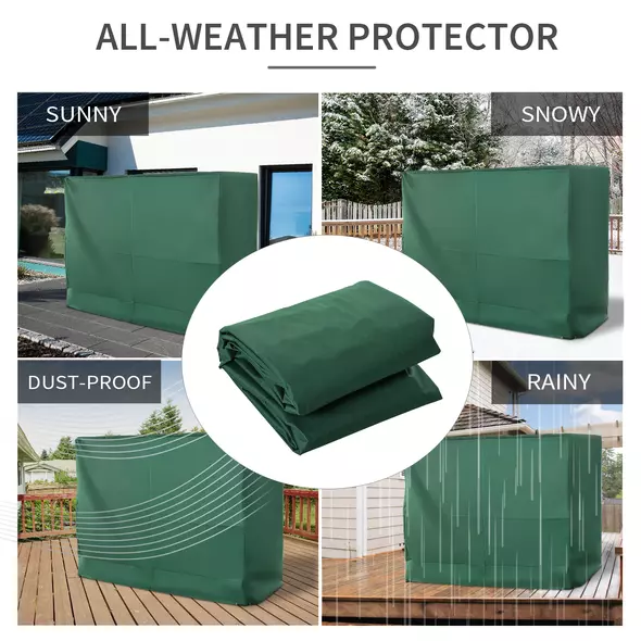 Outsunny 3-Seat Outdoor Garden Swing Chair Protective Cover Water UV Resistant, 240L x 133Wcm, Green - 4