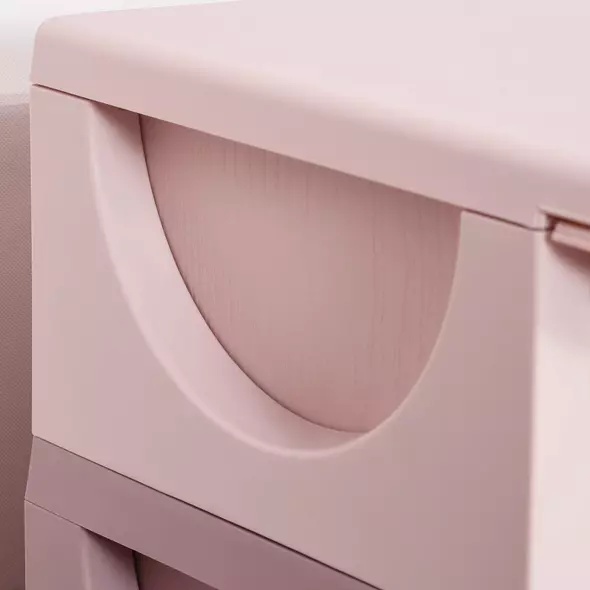 HOMCOM 3 Drawers Plastic Storage Units, 3 Tier Kids Storage Units, Children Toy Chest for Nursery, Playroom, Bedroom, Pink - 8