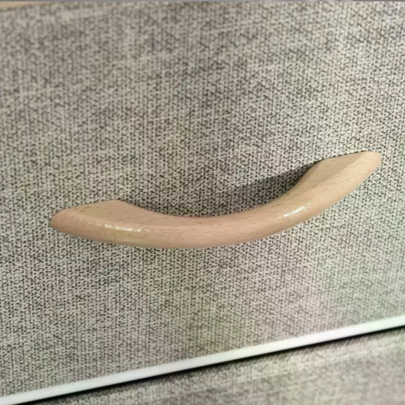 HOMCOM Chest of Drawers Storage  Dresser Cabinet Organizer with 3 Fabric Drawers and 2 Display Shelves for Living Room, Bedroom, Hallway, Beige - 7