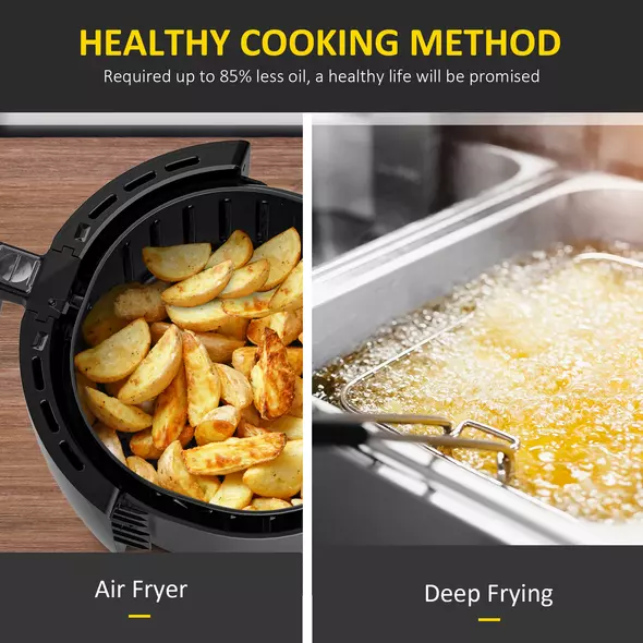 HOMCOM 5.5L 1700W Air Fryer, with Digital Display, 80-200℃ Temperature - 7