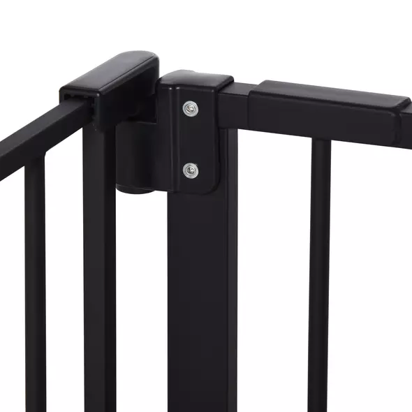 PawHut Adjustable Safety Gate w/ Three Extensions, Four Adjustable Screws, Black - 8