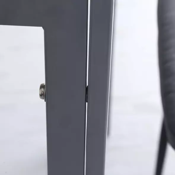 HOMCOM Modern Square Dining Table for 2-4 People, with Glass Top & Metal Legs for Dining Room, Living Room, Grey - 7