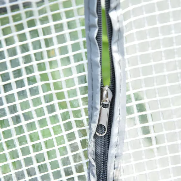 Outsunny Mini Greenhouse Portable Flower Planter Tomato Vegetable House for Garden Backyard with Zipper 120 x 60 x 60 cm, White - 9