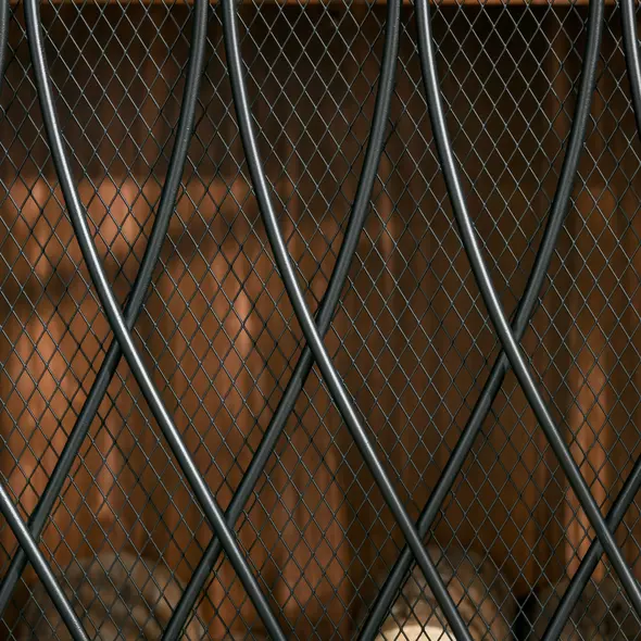 HOMCOM 126cm 3-Panel Metal Folding Fireplace Screen Heat Flame Protective Guard Child Pet Home Spark Barrier Surround w/ Mesh Pattern - 8