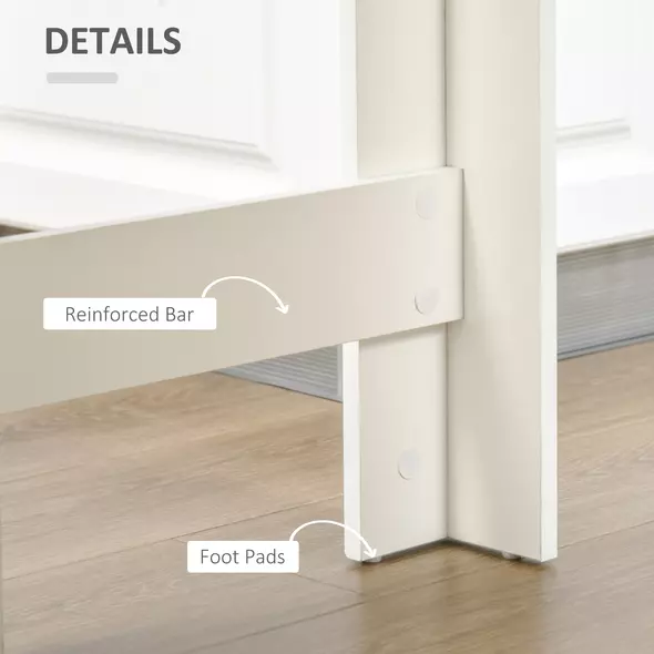 HOMCOM Bar Table, Dining Table with 4-Tier Storage Shelf for Breakfast Bar, Kitchen, Dining Room, Living Room, Natural - 5