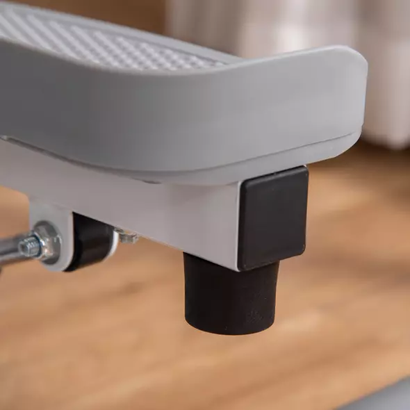 HOMCOM Adjustable Twist Stepper Aerobic Ab Exercise Fitness Workout Machine w/ LCD Screen, Height Adjust Handlebars for Home Gym, White and Grey - 7