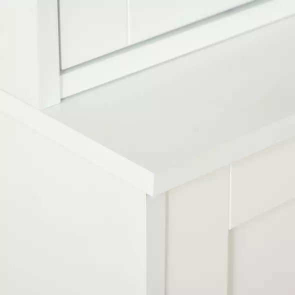 HOMCOM Modern Bookcase with Glass Doors, Display Storage Cabinet with Adjustable Shelves for Living Room, White - 7