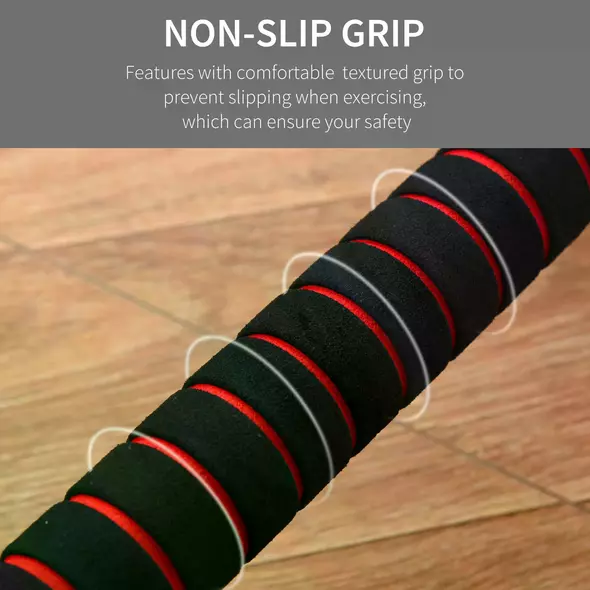 HOMCOM 25kg 2 IN 1 Adjustable Dumbbells Weight Set, Dumbbell Hand Weight Barbell for Body Fitness, Lifting Training for Home, Office, Gym, Black - 4