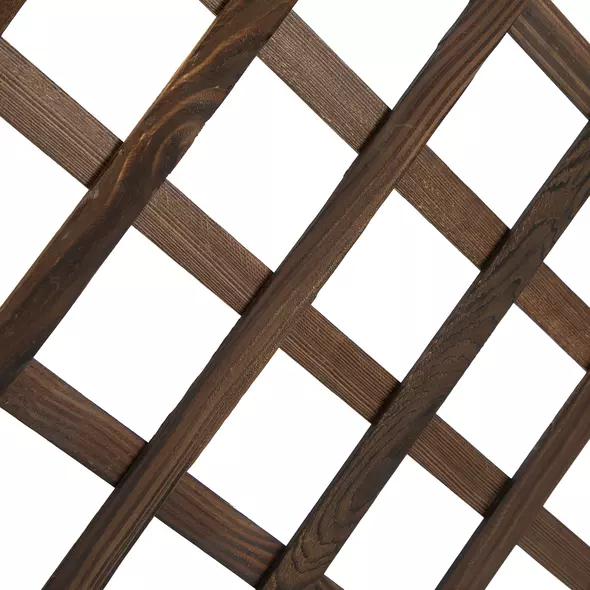 Outsunny Garden Planter with Trellis, 45L Raised Bed for Climbing Plants, Vines, Flowers, Outdoor Planter Box for Patio, 72.5 x 31.5 x 149.5 cm, Carbonised Finish - 9