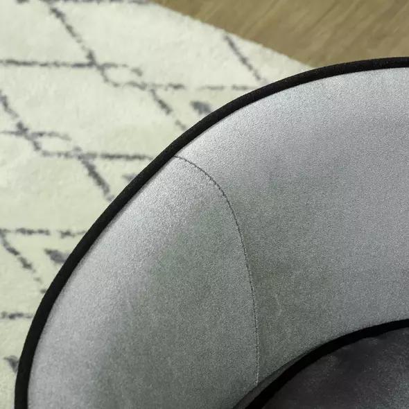 PawHut Dog Sofa Pet Chair, Kitten Bed Couch w/ Wooden Frame, Removable Cushion - Silver-Tone and Grey - 8