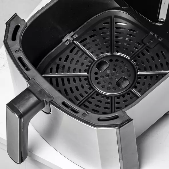 HOMCOM 6.5L Single Basket Air Fryer, 80-200°C Temperature, Black and Grey - 9