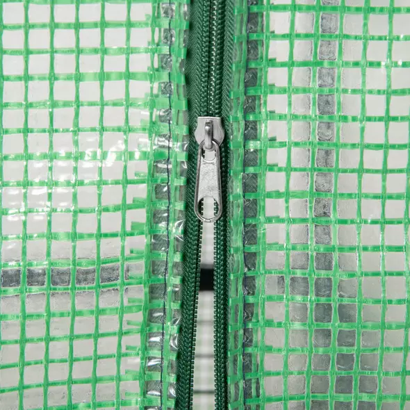 Outsunny 4 Tier Mini Greenhouse, Portable Compact Green House with Steel Frame, PE Cover, Roll-up Door, 70 x 50 x 160 cm, Green - 8